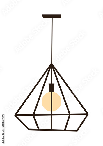 Modern lamp vector illustration.