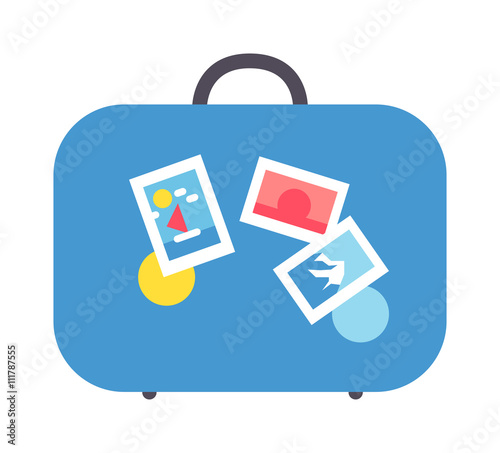 Travel suitcase vector illustration.