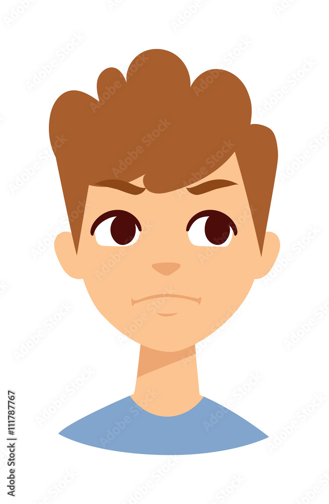 Angry boy vector illustration. Angry boy vector illustration.