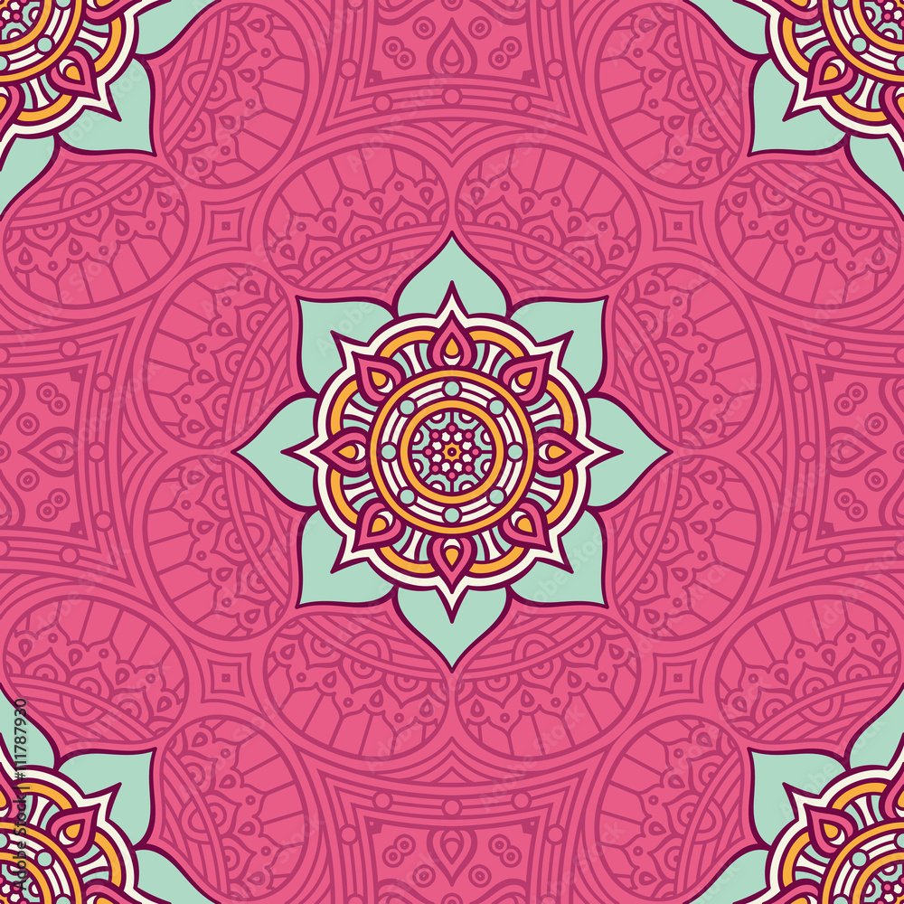 Ethnic floral seamless pattern Ethnic floral seamless pattern