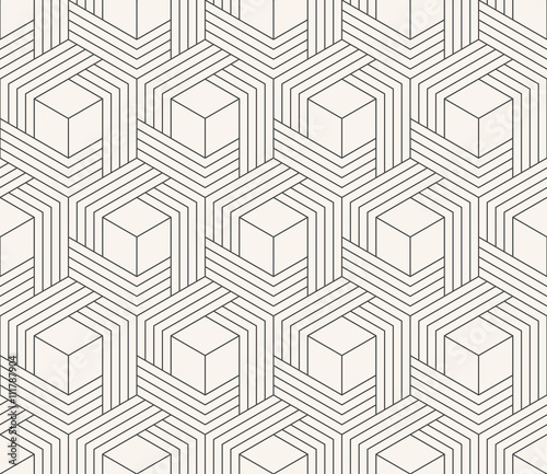 striped geometric weaving pattern of hexagons.