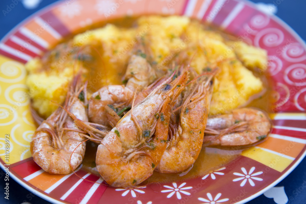 Spicy soup with shrimp Spicy soup with shrimp
