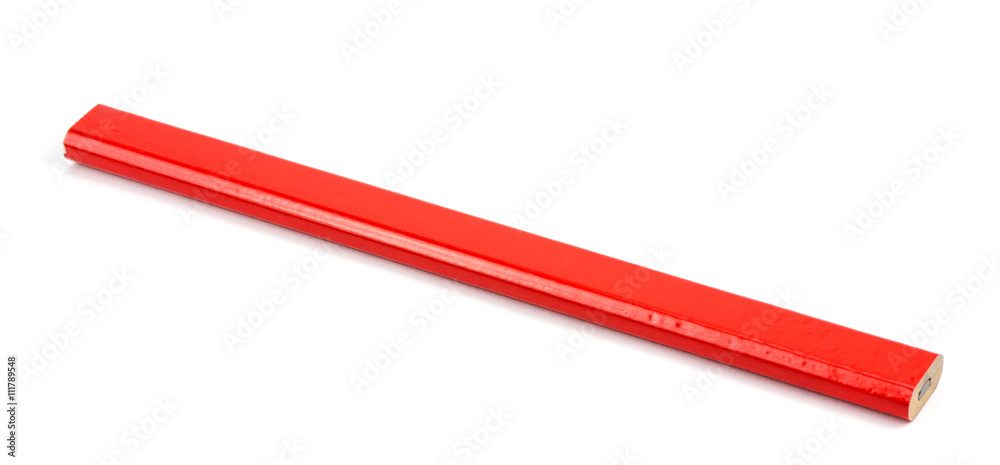 Rectangular Flat Pencil Isolated on White Background. Rectangular Flat Pencil Isolated on White Background.