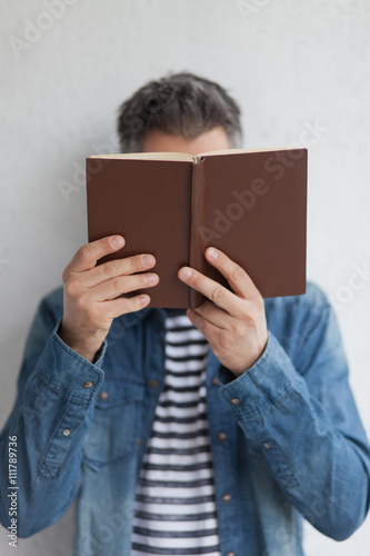 Man reading a book