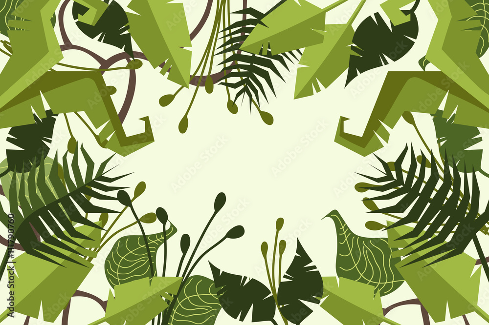 Naklejka premium jungle. forest. decorative.