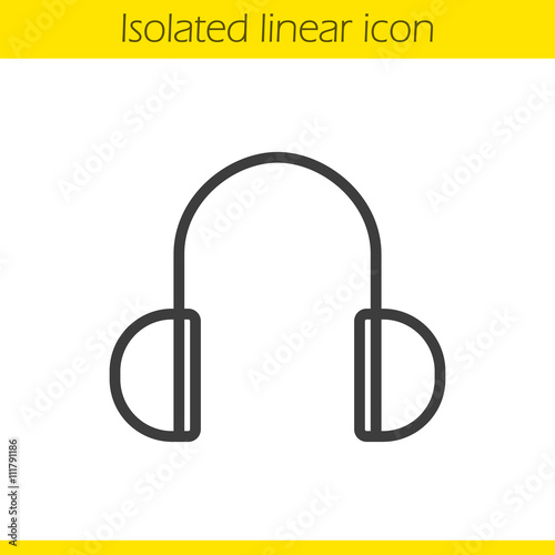 Headphones linear icon