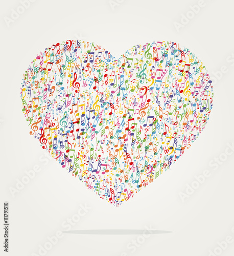heart shape music color