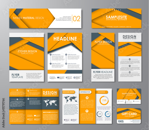 Corporate set in the style of the material design