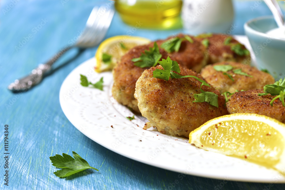 Fish croquettes.