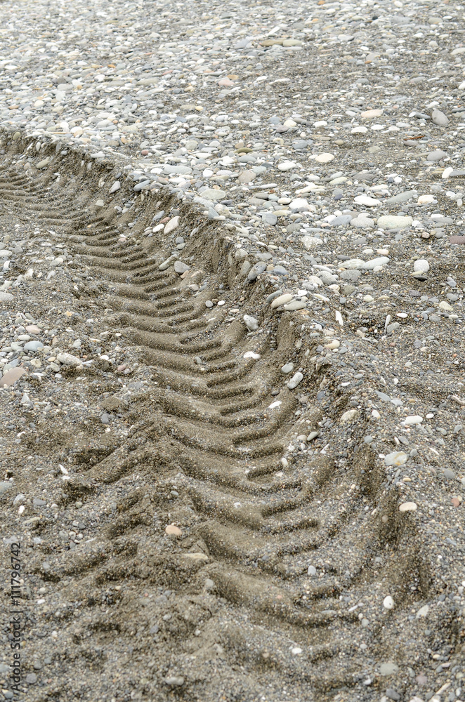 footprint in the sand wheel machine