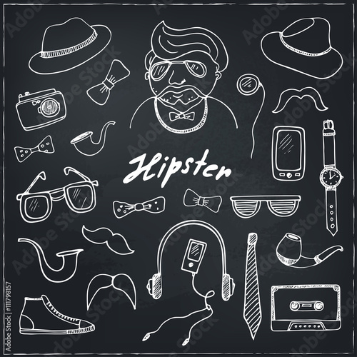 Set of hipster style symbols Sketches
