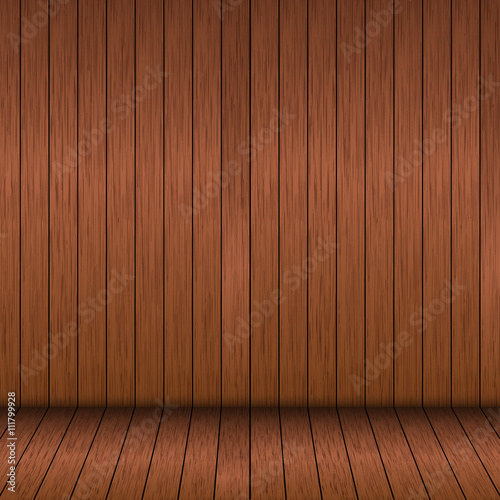 Wood floor and wood wall