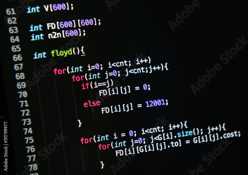 computer language source code photo