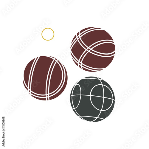 Bocce Balls flat Icon - Bocce Balls color