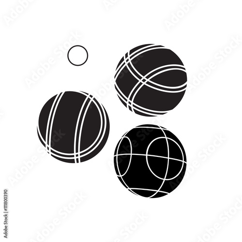 Bocce Balls flat Icon - Vector photo