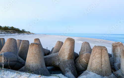 Early morning on the sandy beach