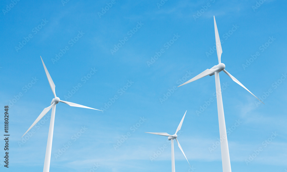 Wind mills on sky backgrond