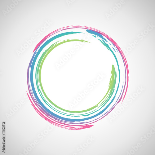 Circle Shape - Isolated On Gray Background - Vector Illustration, Graphic Design
