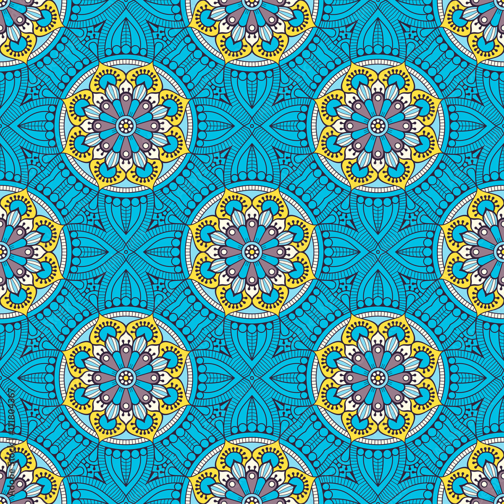Ethnic floral seamless pattern Ethnic floral seamless pattern
