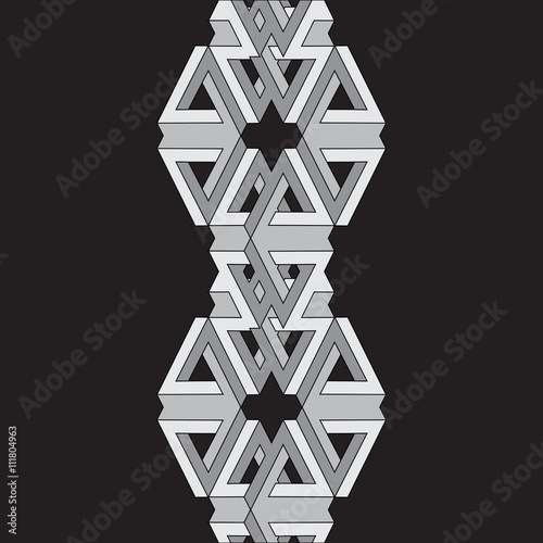 Abstract geometrical monochrome vector pattern