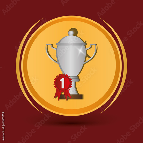 Champion design. winner icon. Colorful illustration