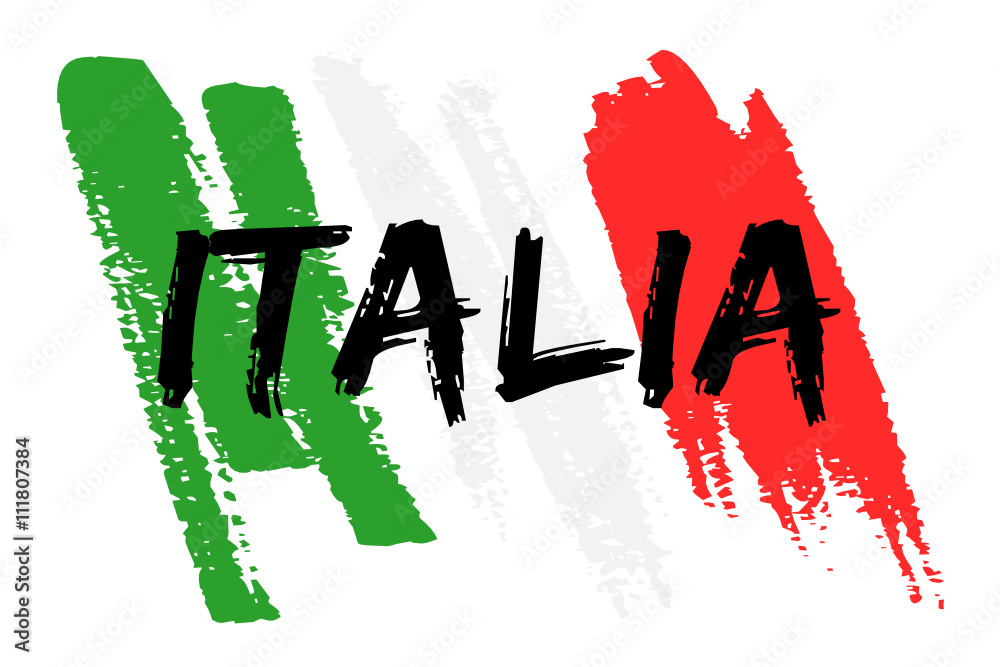 Drapeau Italie - Italia Stock Vector | Adobe Stock