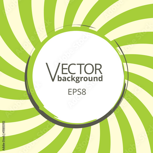 Swirling radial vortex background with round blank space for text