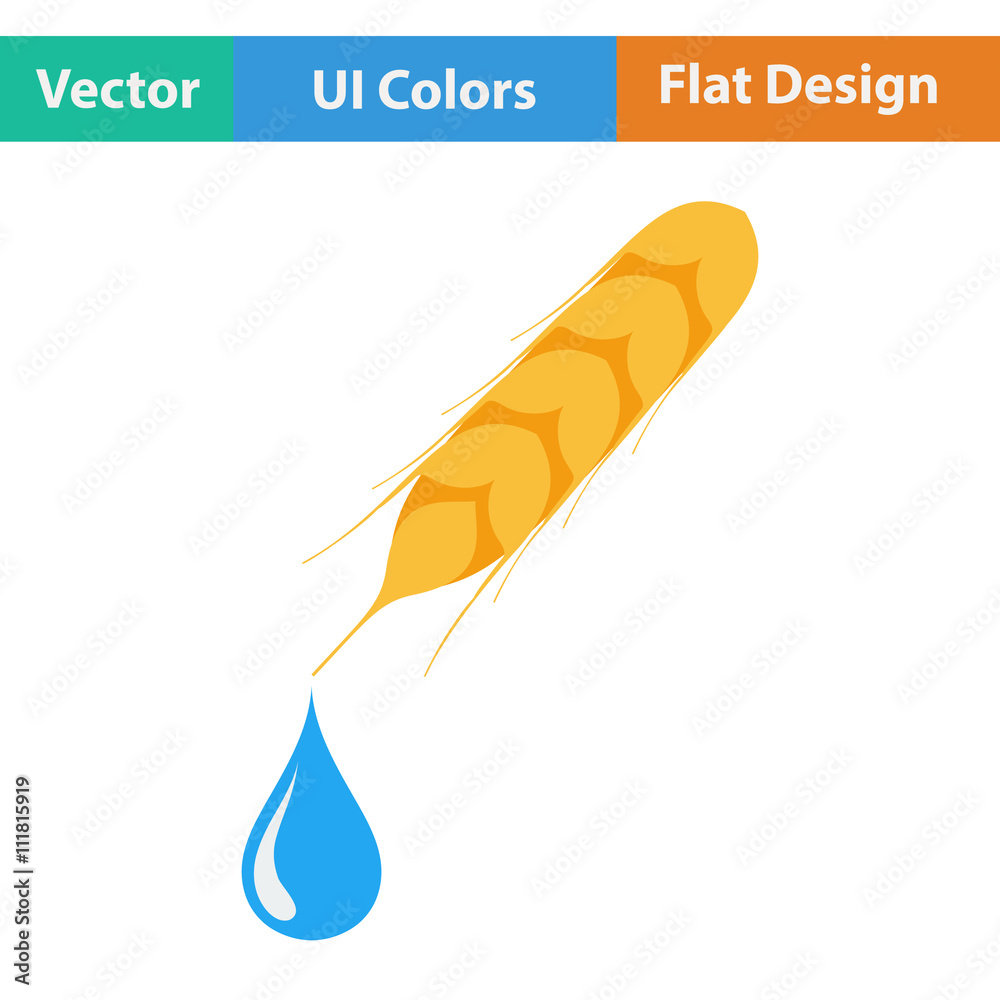 Wheat with drop icon.