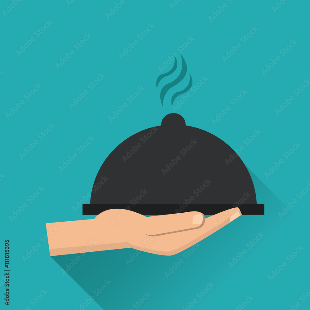 Fototapeta premium Lunch time design. Menu icon. Flat illustration , editable vector