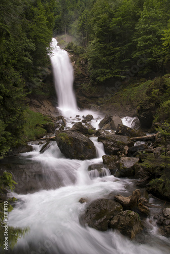 The Giessbach falls near the Swiss town Brienz  