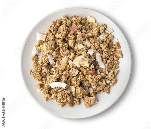 oat in a bowl on natural background