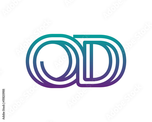 OD lines letter logo