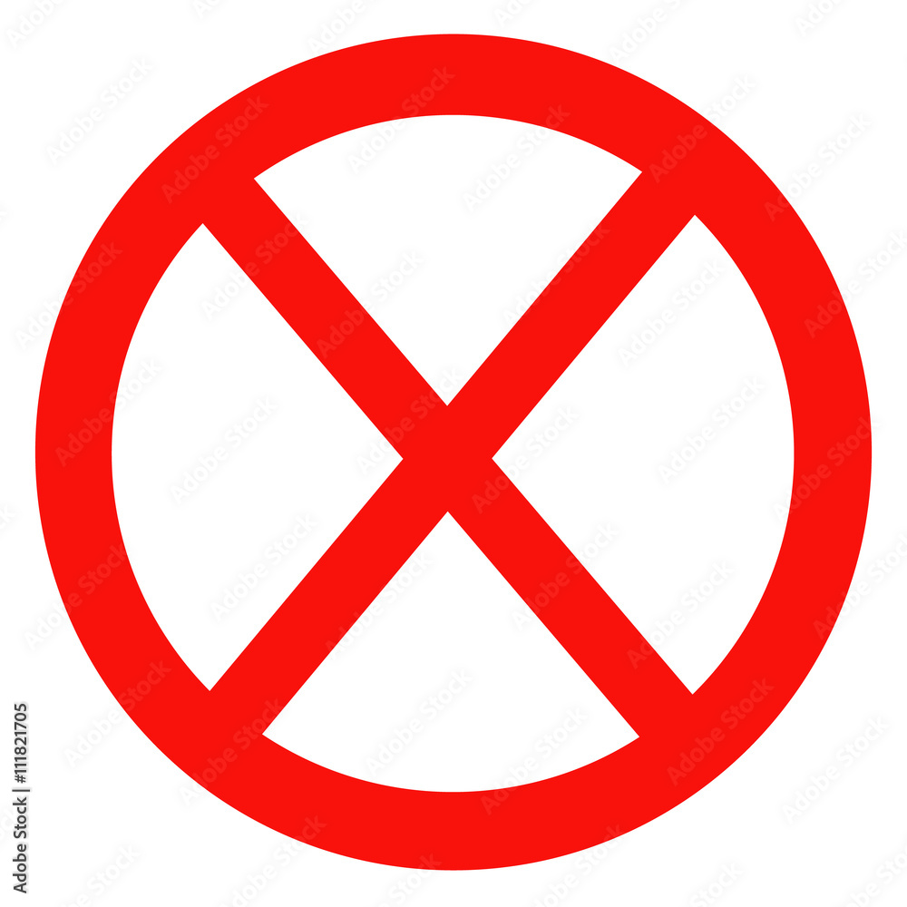 Sign ban, prohibition, No Sign, No symbol, Not Allowed isolated on white background. Vector illustration Sign ban, prohibition, No Sign, No symbol, Not Allowed isolated on white background. Vector illustration