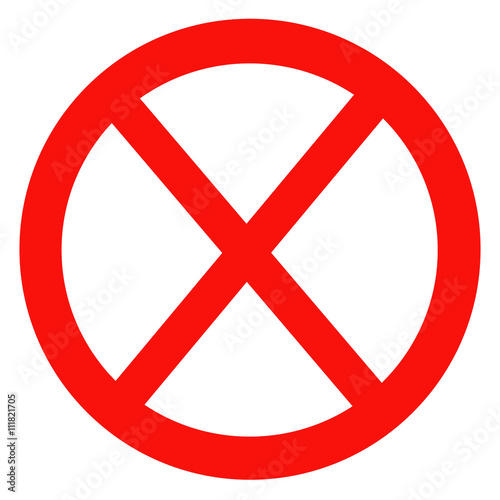 Sign ban, prohibition, No Sign, No symbol, Not Allowed isolated on white background. Vector illustration Free Download Sign ban, prohibition, No Sign, No symbol, Not Allowed isolated on white background. Vector illustration - GFXLoad