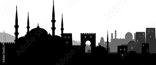 Orient Stadt grau // Vektor