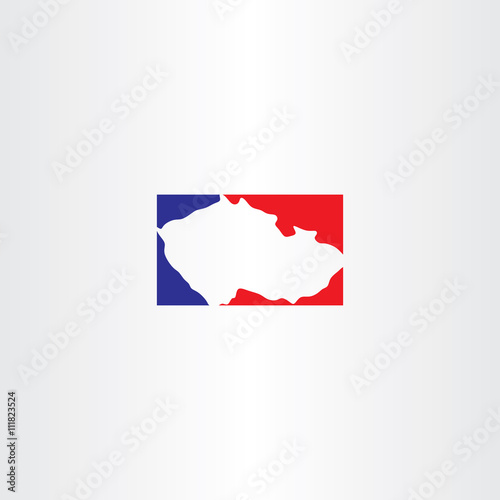 czech republic logo map vector icon