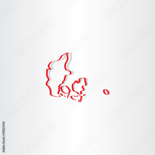 denmark map icon vector