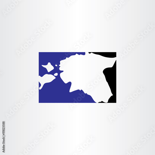 estonia logo map icon vector