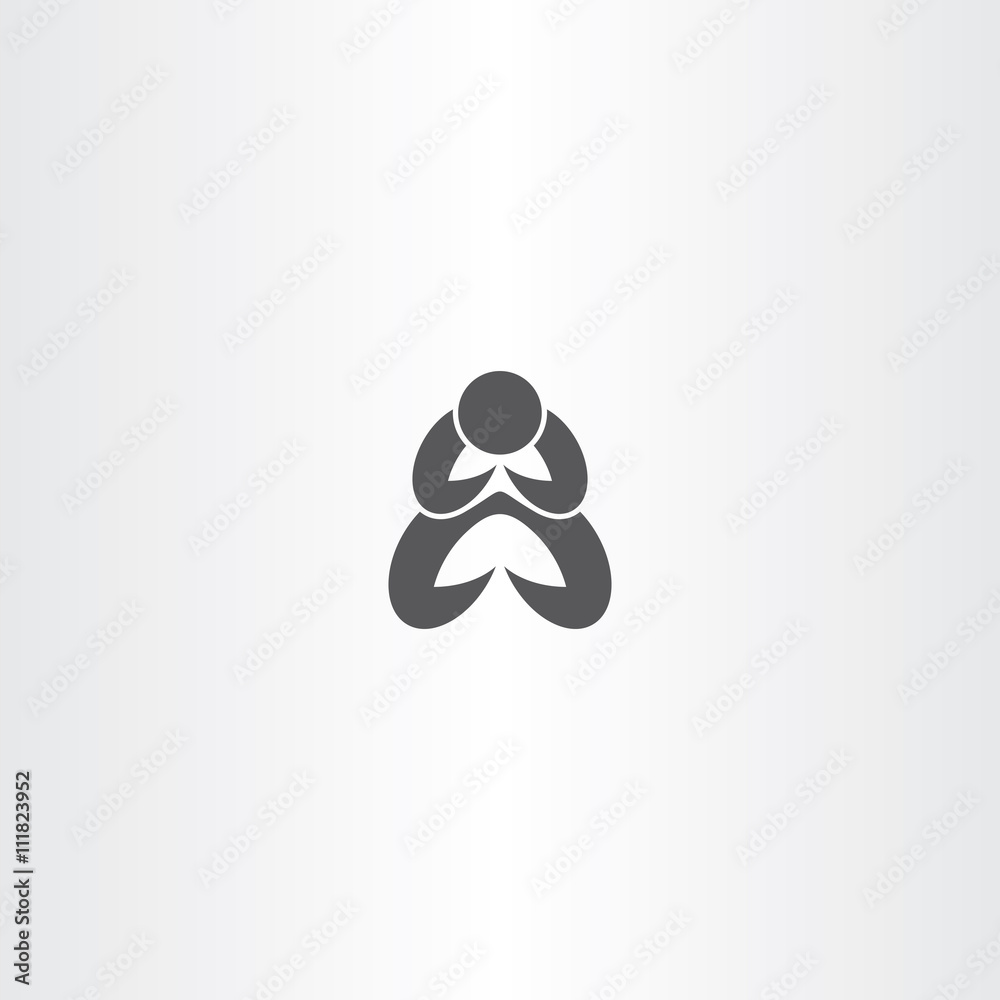 man praying vector icon symbol man praying vector icon symbol