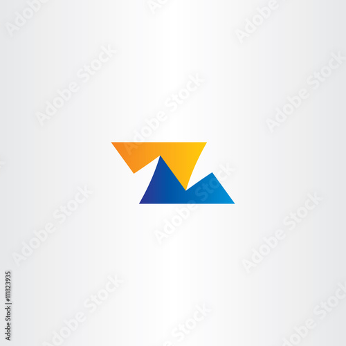 Free Download logotype z letter icon z blue orange vector logo - GFXLoad