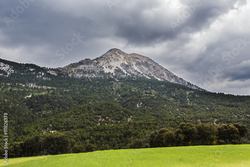 Mountain view from the prairie. Granada, Andalucía, Spain, Europe.