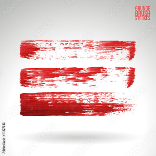 Brushstroke and texture. Vector design. Underline and border.