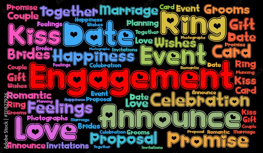 Engagement word cloud concept 