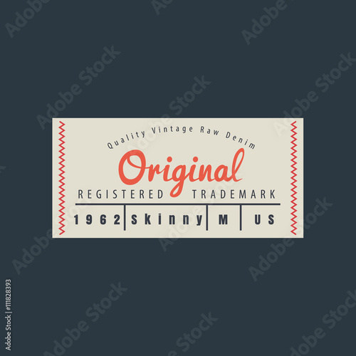 vintage  original blue jeans raw denim labels,genuine exclusive