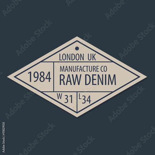 vintage  original blue jeans raw denim labels,genuine exclusive