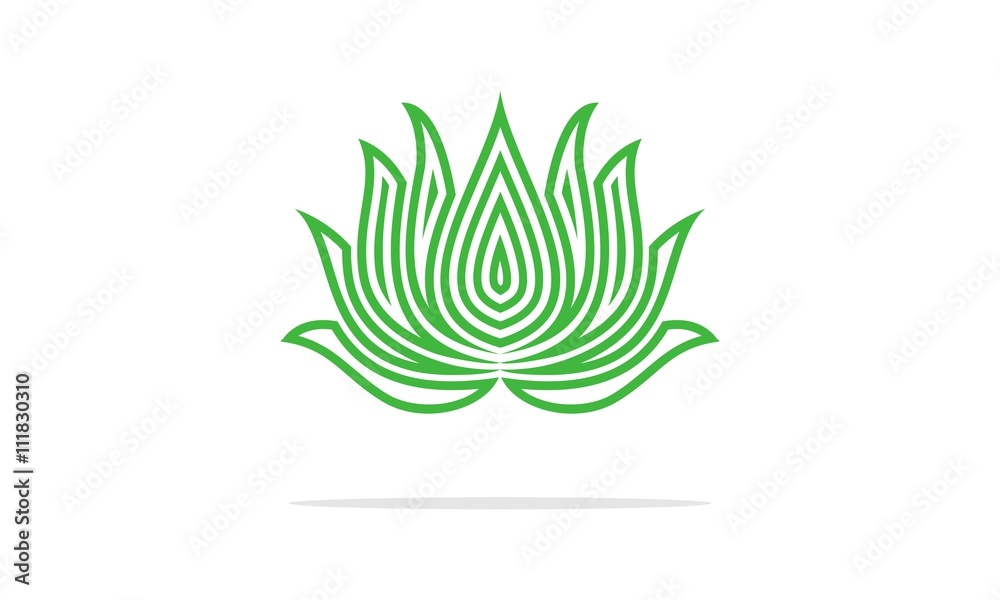 Fototapeta premium flower lotus ornament logo
