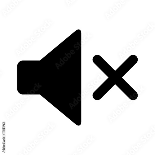 Audio speaker mute flat icon for apps and websites