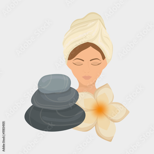 Spa center design. Skin care concept. Flat illustration