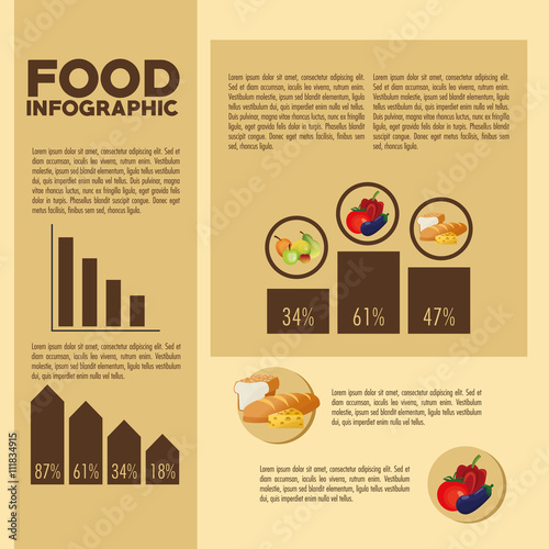 Food design. Infographic icon. Colorful illustration
