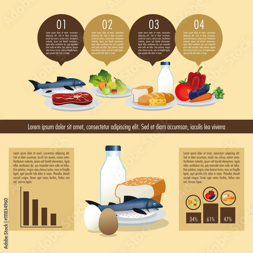 Food design. Infographic icon. Colorful illustration